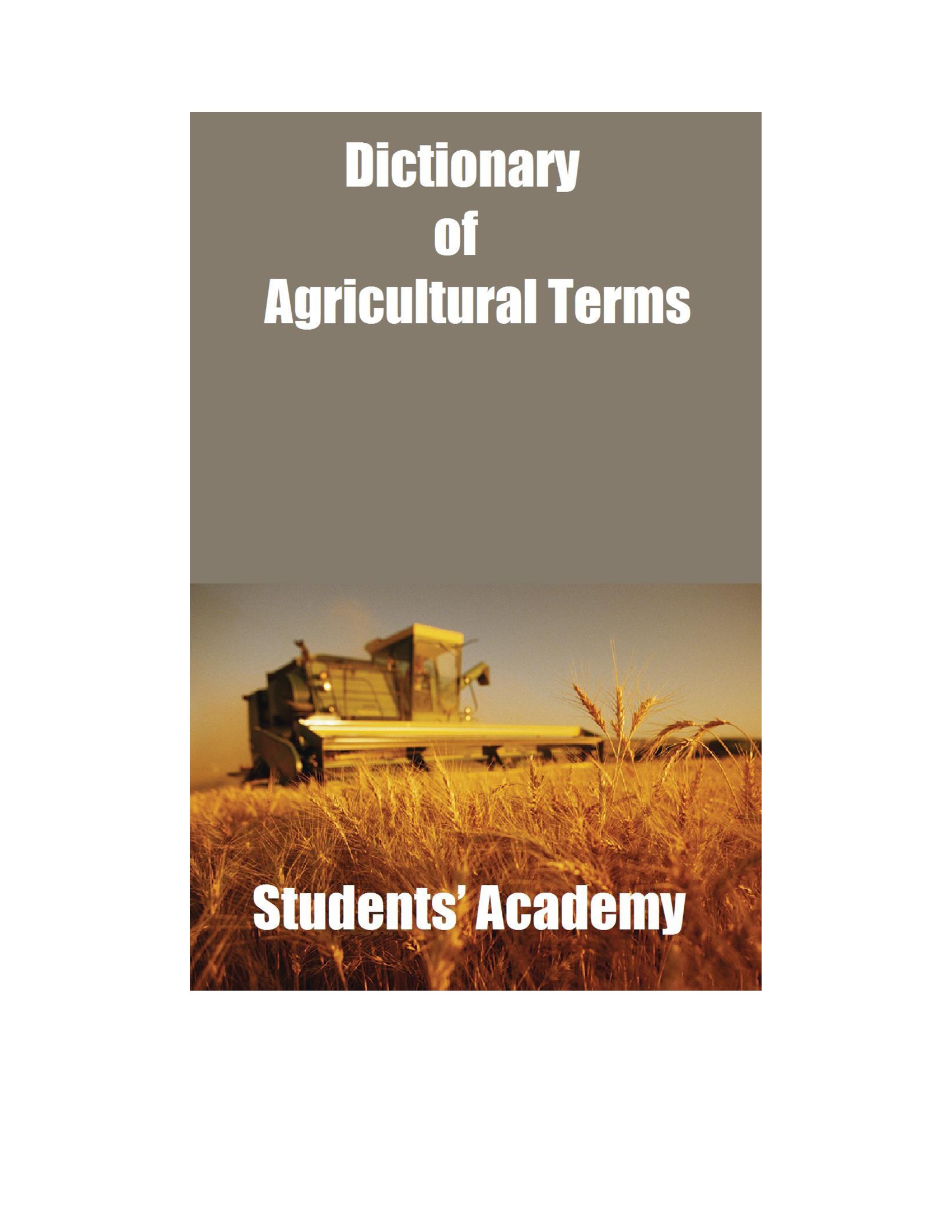 Dictionary of Agricultural Terms (eBook) eBook
