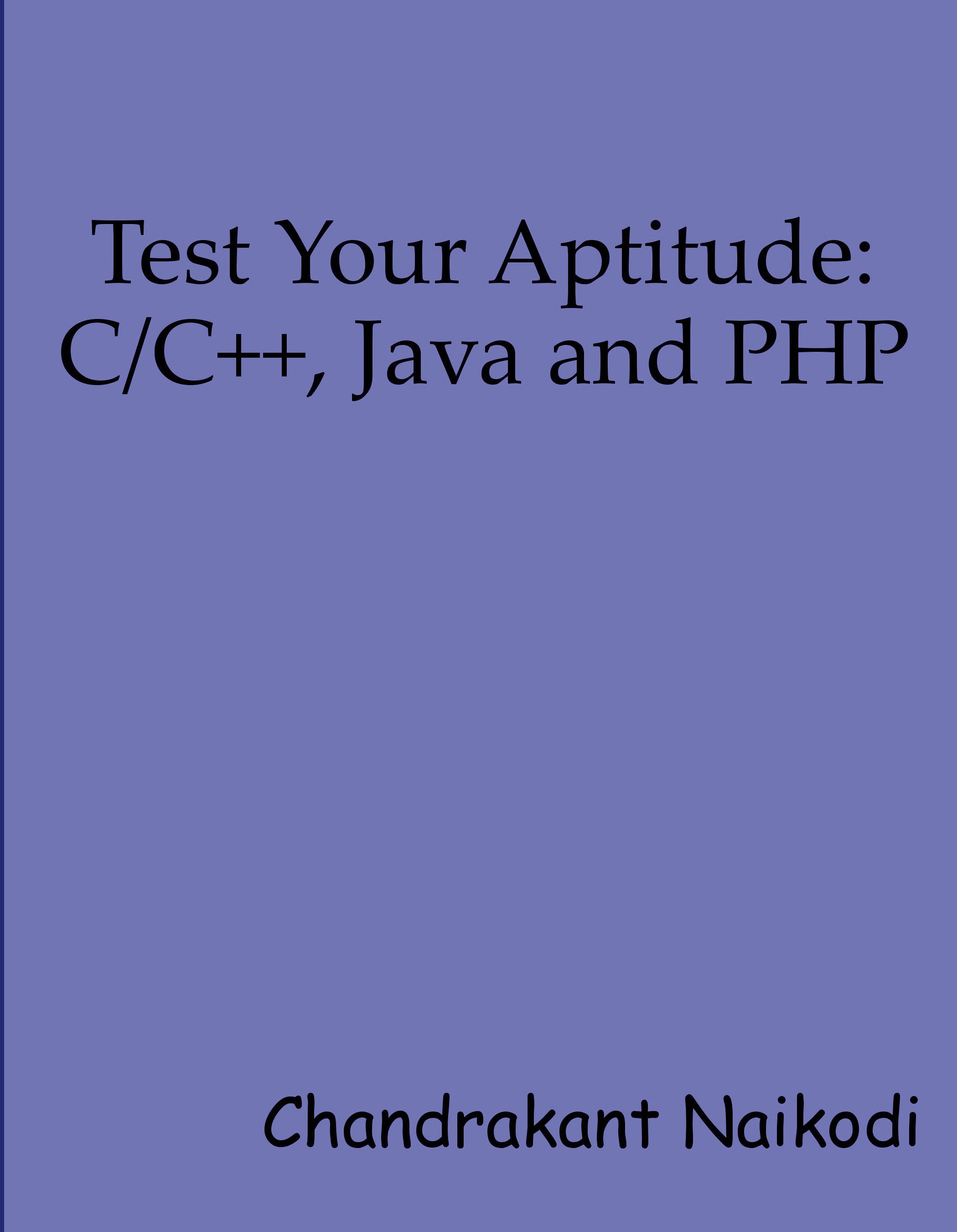 Test Your Aptitude C C Java And PHP Pothi