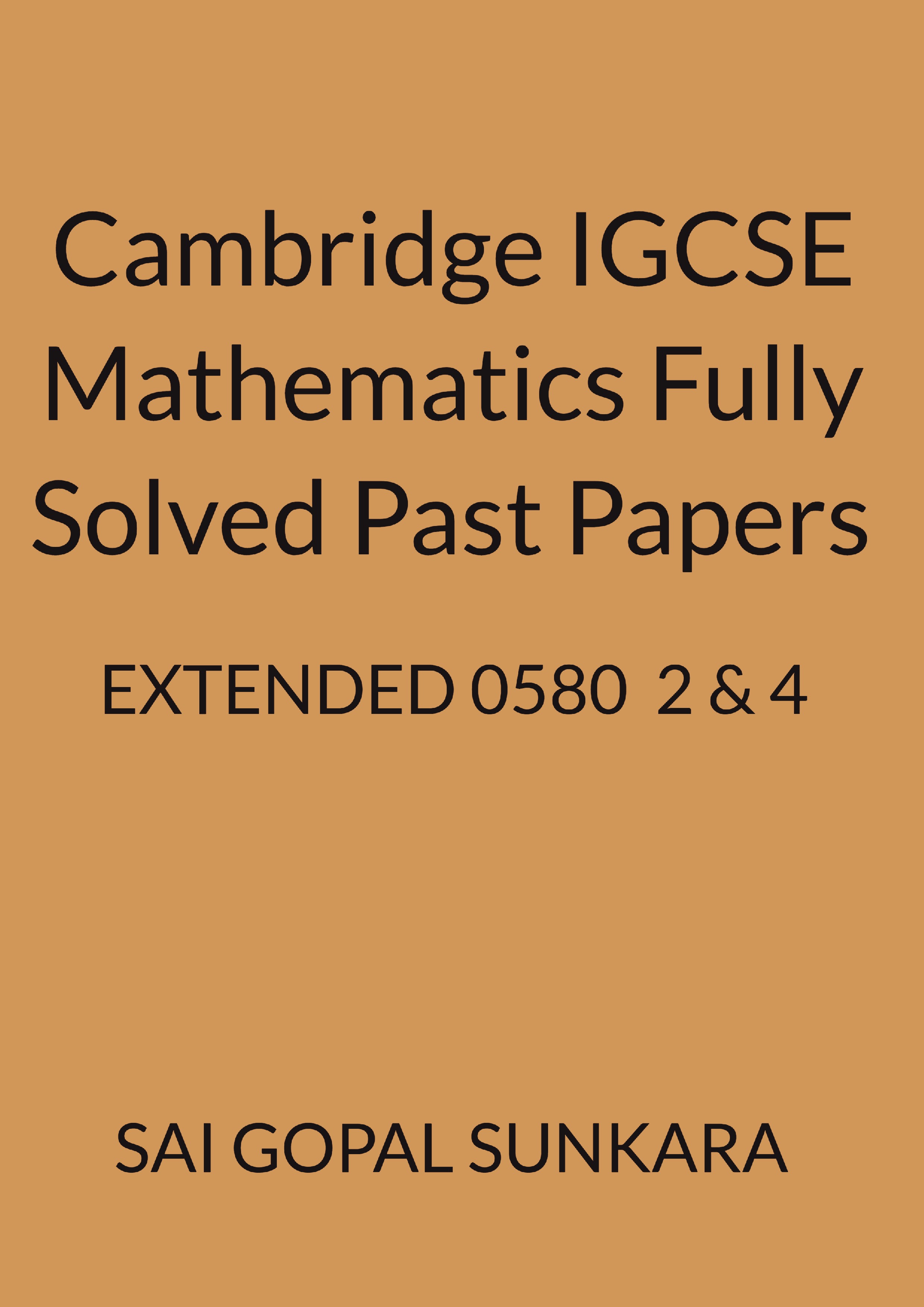 Cambridge Igcse Mathematics Fully Solved Past Papers Extended Paper 2 ...