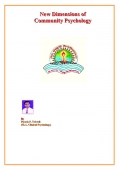 New Dimensions of Community Psychology