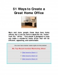 51 ways to create a great home office (eBook)