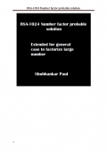 RSA-1024 Number factor probable solution (eBook)