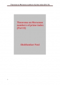Theorems on Mersenne numbers of prime index (Part II) (eBook)