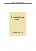 On Number Theory (Part IV) (eBook)