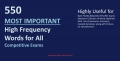 550 Most Important High Frequency Words for All Competitive Exams (eBook)