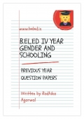 B.EL.Ed Gender & Schooling Previous Year Question Papers (eBook)