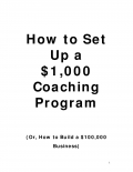How to Set Up a $1,000 Coaching Program (eBook)