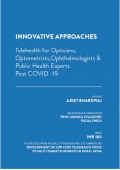 Innovative Approaches - Telehealth for Opticians, Optometrists, Ophthalmologists and Public Health Experts Post Covid-19 (eBook)