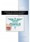 A MANUAL OF CLINICAL PHARMACY   CLERKSHIP AND INTERNSHIP (eBook)