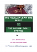 THE RELEVANCE OF THE BIBLE TO THE INDIAN LEGAL SYSTEM (eBook)