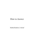 How to Answer (eBook)