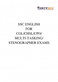 SSC English for CGL/CHSL/CPO/ MULTI-TASKING/STENOGRAPHER Exams (eBook)