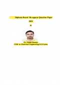 Diploma Board Re-appear Question Paper 2021  (eBook)