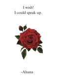 I wish! I could speak up.