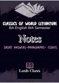 Classics of World Literature Notes (eBook)
