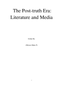 The Post-truth Era: Literature and Media (eBook)