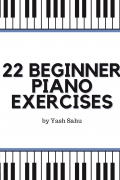 22 Beginner Piano Exercises, Beginner Piano Book, Simple Exercises, Level 1, 2 and 3