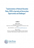 Implementation of National Education  Policy-2020 in Agricultural Universities:  Opportunities and Challenges (eBook)