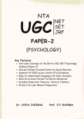 NTA UGC NET JRF PSYCHOLOGY NOTES