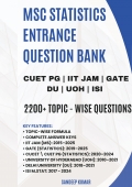 MSc Statistics Entrance Question Bank