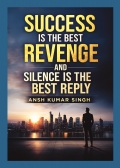 Success is the best revenge but Silence is the best reply