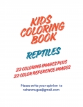 KIDS COLORING BOOK - REPTILES (eBook)