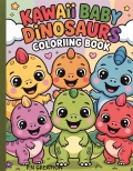 Kawaii Baby Dinosaurs Coloring Book
