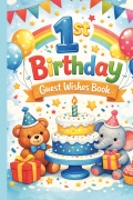 1st Birthday Guests Wishes and Blessing Book