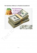 The Importance of Money in peacefully successful Life (eBook)