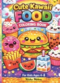 Cute kawaii food colouring book for kids ages 4 - 8