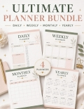 Ultimate Daily, Weekly, Monthly & Yearly Planner| Productivity Journal & Goal Tracker (eBook)