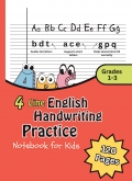 Four Line English Handwriting Practice Notebook for Kids